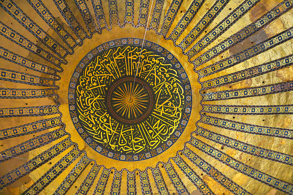 Interior of Hagia Sophia Mosque, Sultanahmet, UNESCO World Heritage Site, Fatih District, Istanbul Province, Turkey, Europe