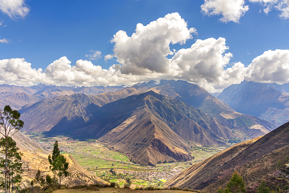 Mountains in Sacred Valley as seen from Huayllabamba viewpoint, Sacred Valley, Urubamba Province, Cusco Region, Peru, South America