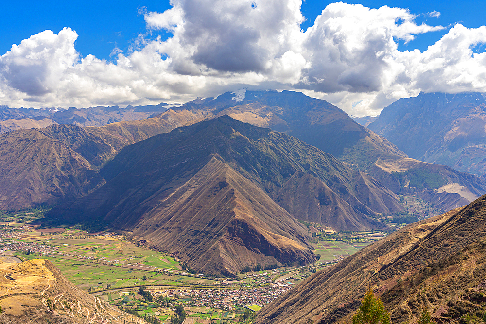 Mountains in Sacred Valley as seen from Huayllabamba viewpoint, Sacred Valley, Urubamba Province, Cusco Region, Peru