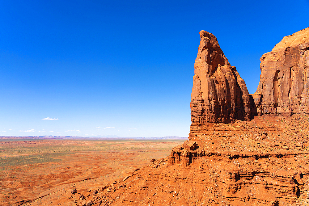 Rock formation of Spearhead Mesa at Artist's Point, Monument Valley, Arizona, United States of America, North America