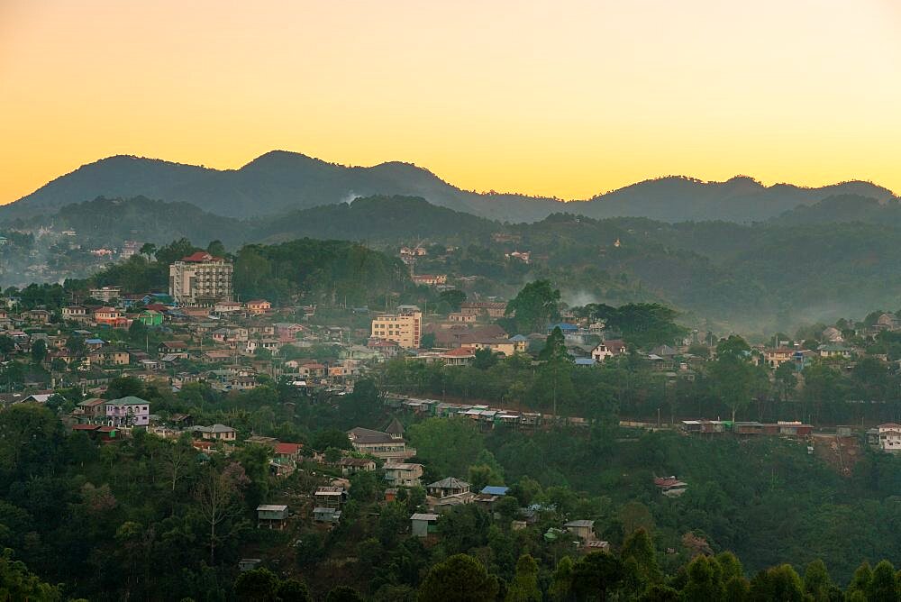 Town of Kalaw at sunset, Kalaw, Myanmar