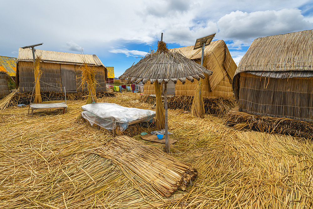 Reed islands Uros, Lake Titicaca, Puno, Peru, South America