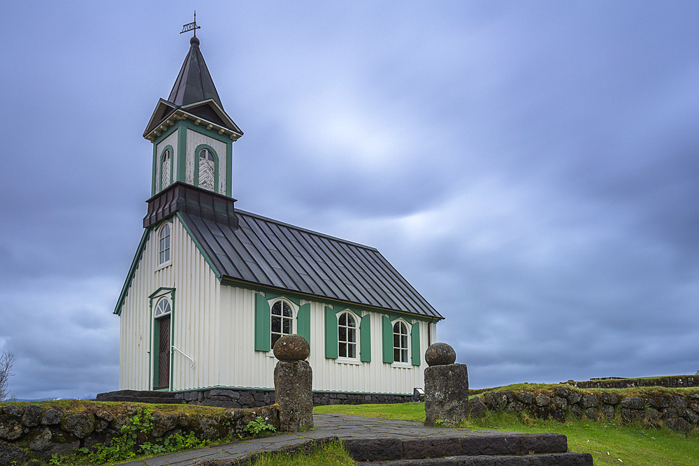 Thingvallakirkja church, Thingvellir National Park, UNESCO World Heritage Site, Iceland, Polar Regions