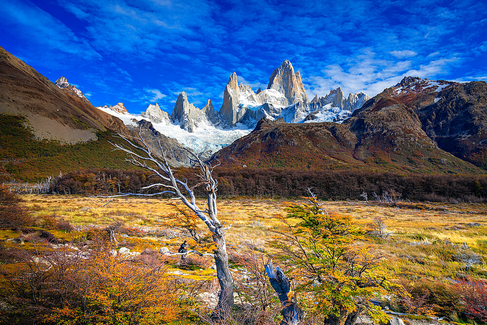 Scenic view of Fitz Roy mountain, Los Glaciares National Park, UNESCO World Heritage Site, Patagonia, Argentina, South America