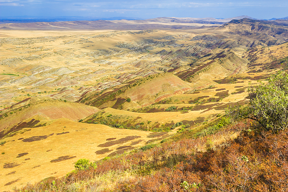 Colorful landscape near David Gareji complex, Udabno, Georgia, Central Asia, Asia