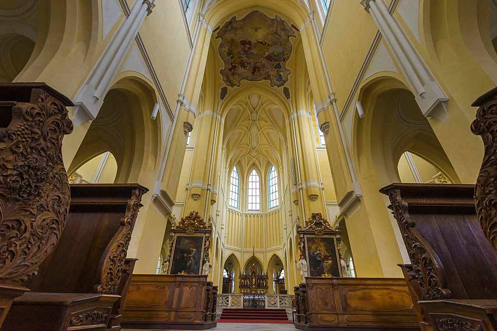 Interior of Cathedral of Assumption of Our Lady and St. John the Baptist, UNESCO World Heritage Site, Kutna Hora, Czech Republic (Czechia), Europe