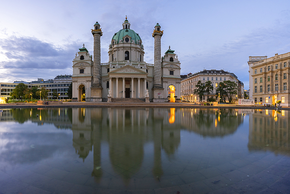 Karlskirche church, Karlsplatz, Vienna, Austria, Europe