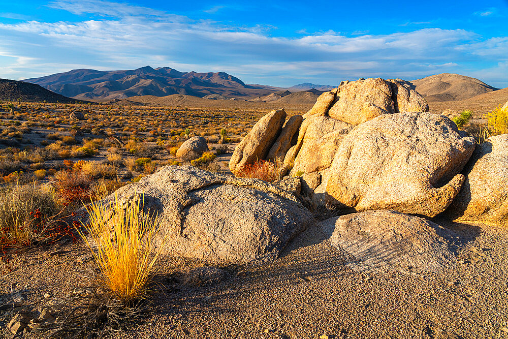 Scenic view of desert of Death Valley National Park during sunset, Eastern California, California, USA