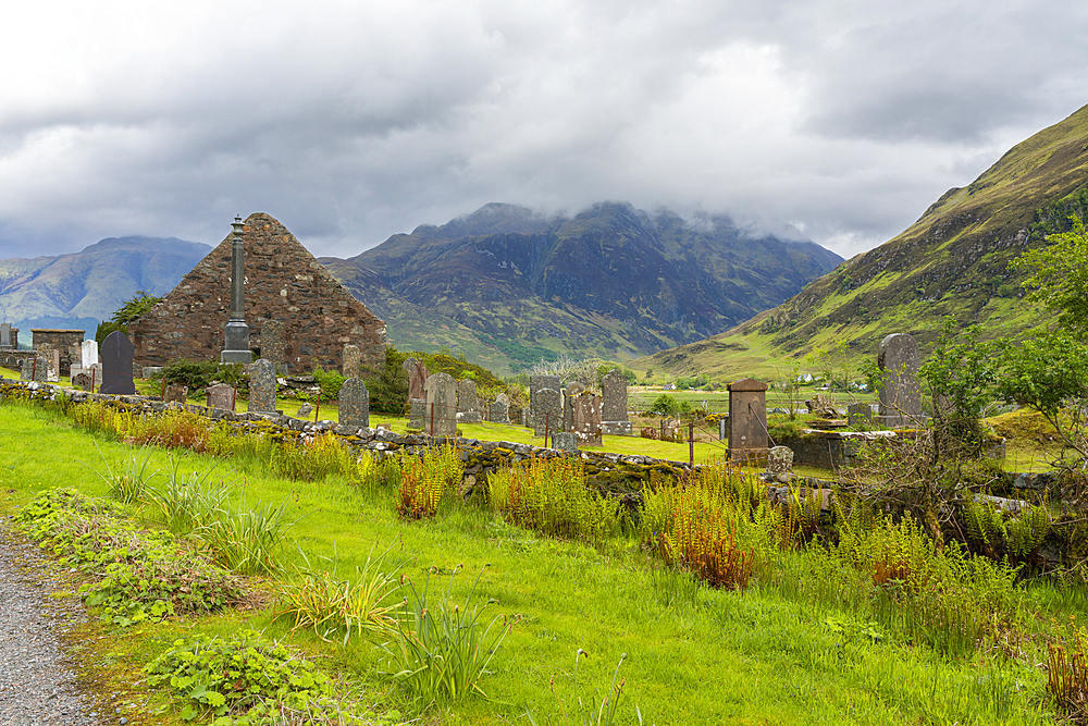 St. Dubhthac's Church at Clachan Duich Burial Ground, Lochalsh, Scottish Highlands, Scotland, United Kingdom, Europe