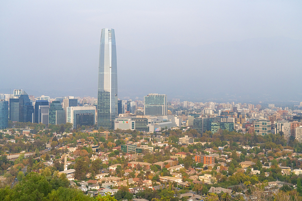 Providencia with Gran Torre Santiago, Santiago Province, Santiago Metropolitan Region, Chile, South America