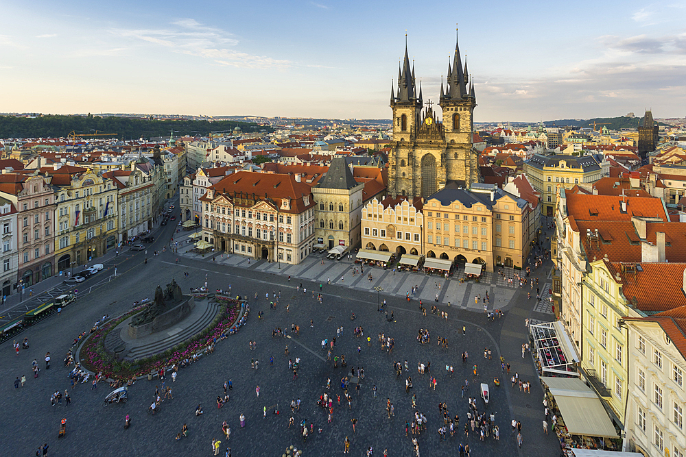 Church of Our Lady before Tyn at Old Town Square, Old Town, UNESCO World Heritage Site, Prague, Bohemia, Czech Republic (Czechia), Europe