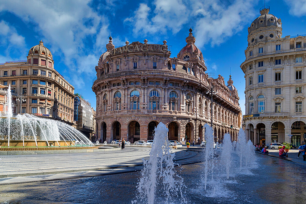 Piazza de Ferrari, Genoa, Liguria, Italy, Europe