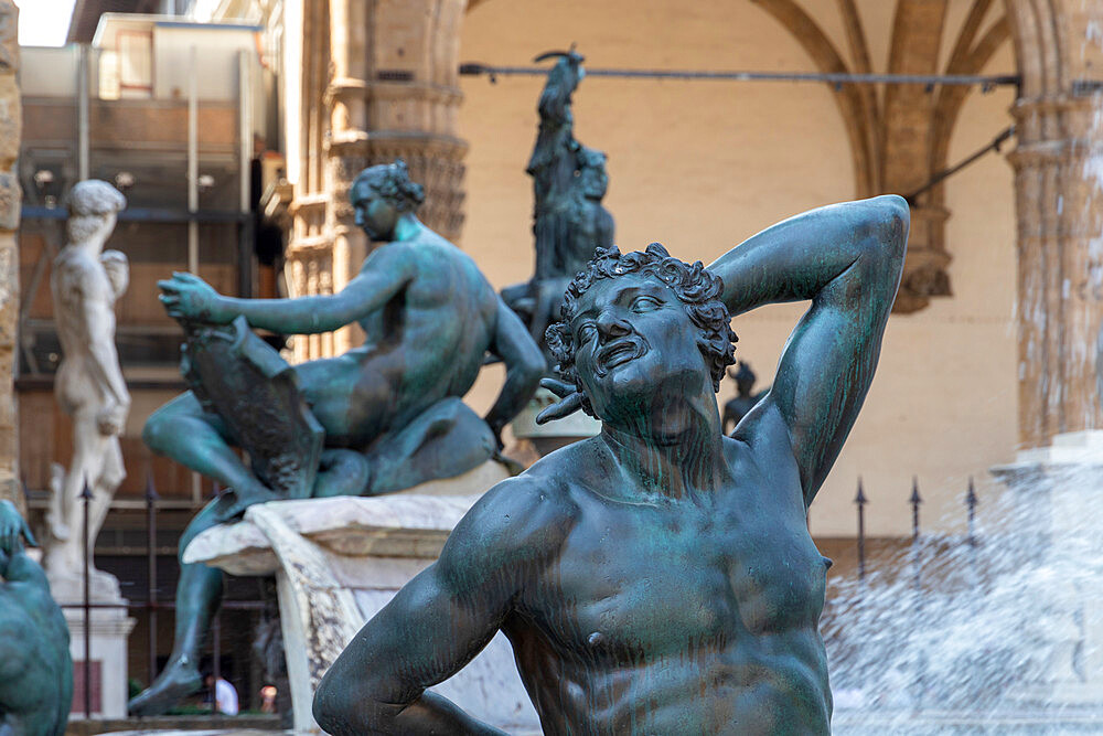 Neptune Fountain in Piazza Signoria, Florence, UNESCO World Heritage Site, Tuscany, Italy, Europe