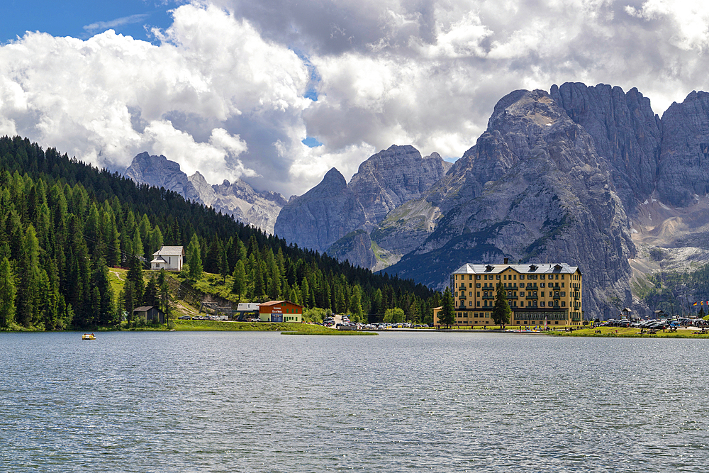 Misurina Lake, Belluno Dolomites, Auronzo di Cadore, Belluno District, Veneto, Italy, Europe