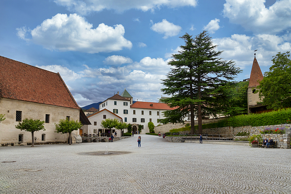 Neustift Convent courtyard, Brixen, South Tyrol, Italy, Europe