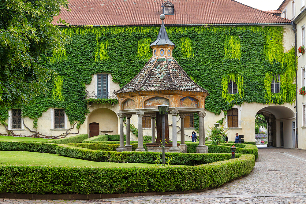 Neustift Convent courtyard, Brixen, South Tyrol, Italy, Europe