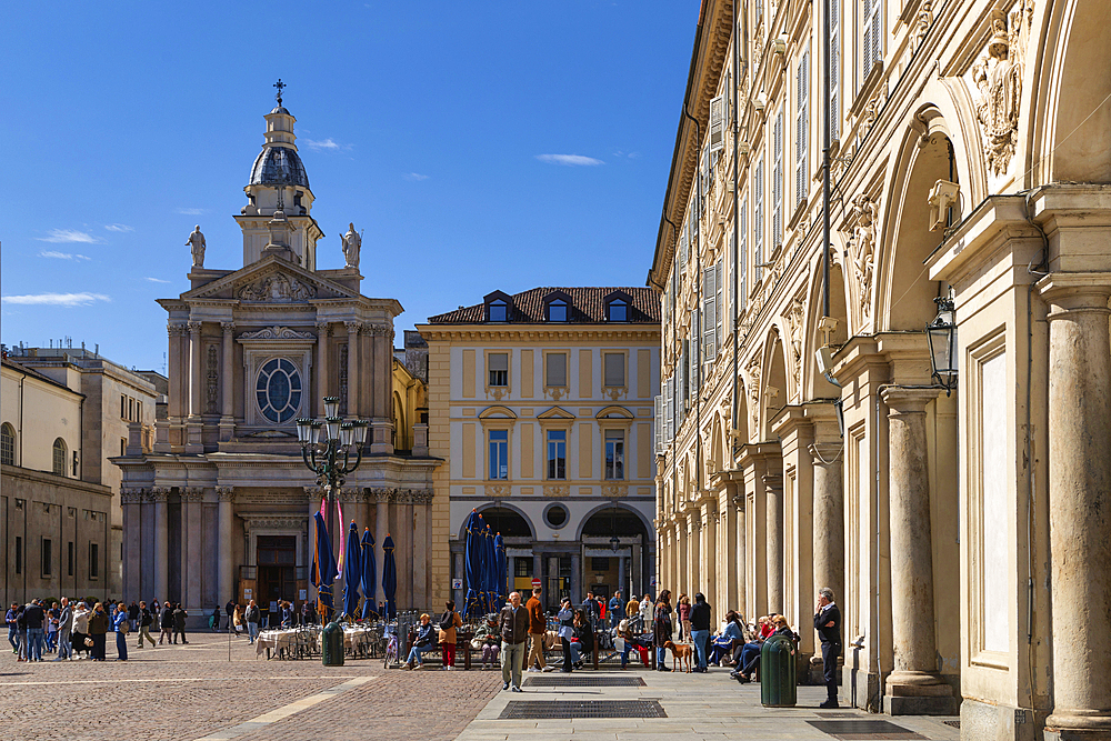 Piazza San Carlo, Turin, Piedmont, Italy, Europe