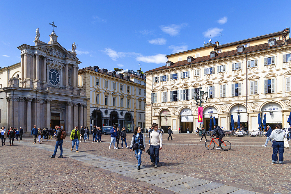 Piazza San Carlo, Turin, Piedmont, Italy, Europe