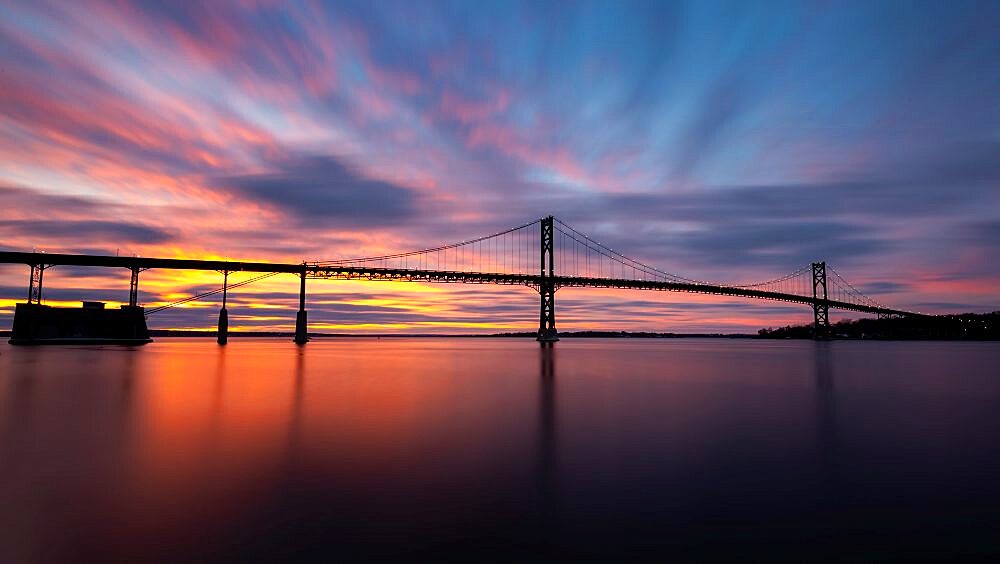 Sunset on Mount Hope Bridge