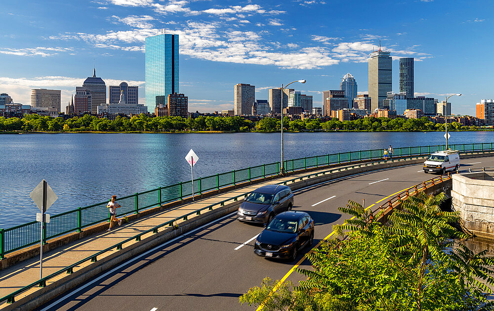 Boston Skyline and the Charles River from Cambridge Massachusetts