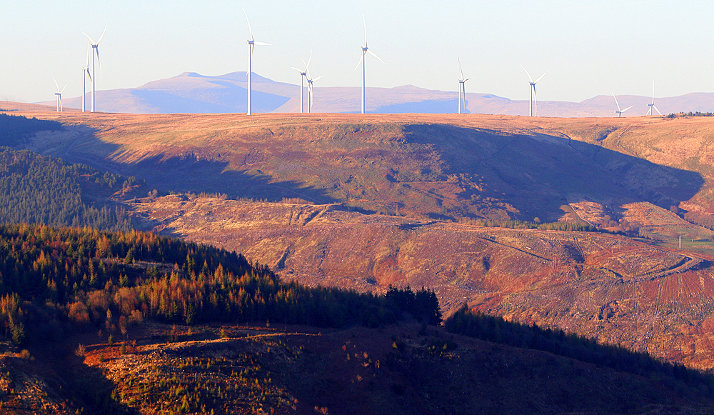 Looking towards Pen y Fan, Brecon Beacons from Bwylch mountain road, South Wales