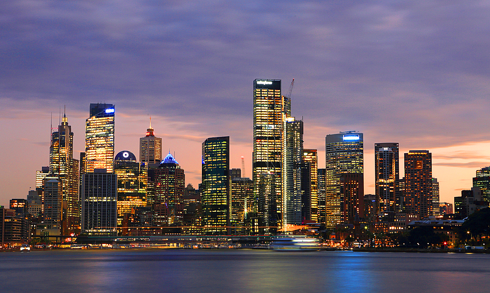 Sydney skyline at dusk, Australia