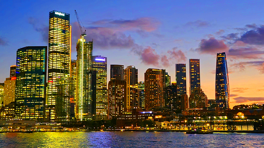 Sydney skyline at dusk, Australia