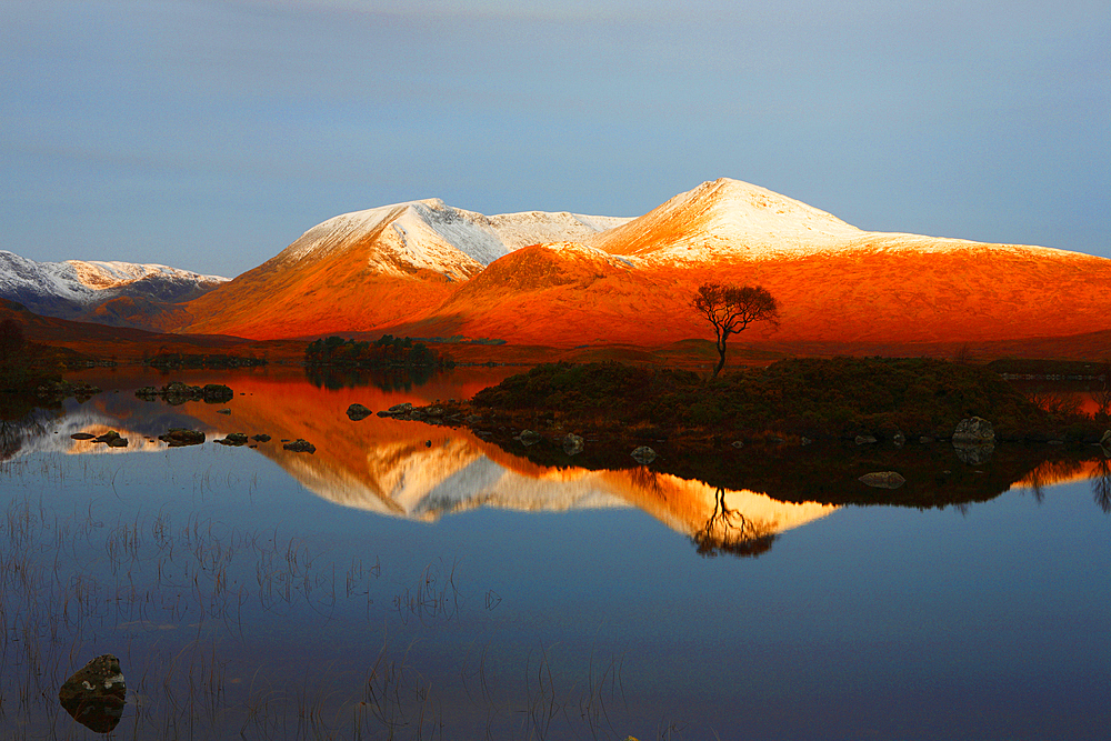 Reflections, Rannoch Moor, Highlands, Scotland, United Kingdom, Europe