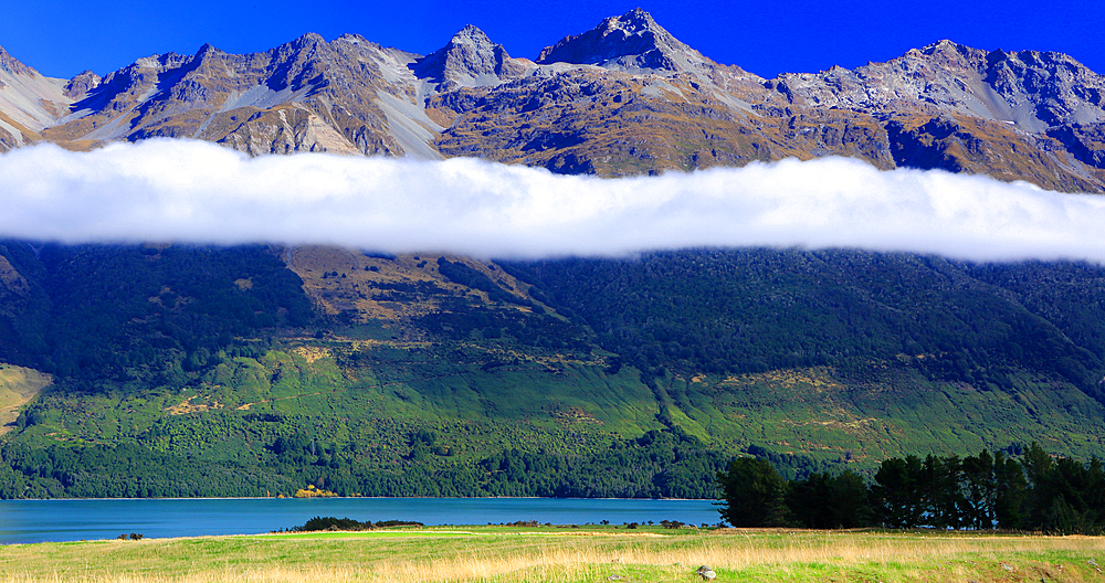 Cloud inversion over Lake Wakatipu, near Queenstown, South Island, New Zealand