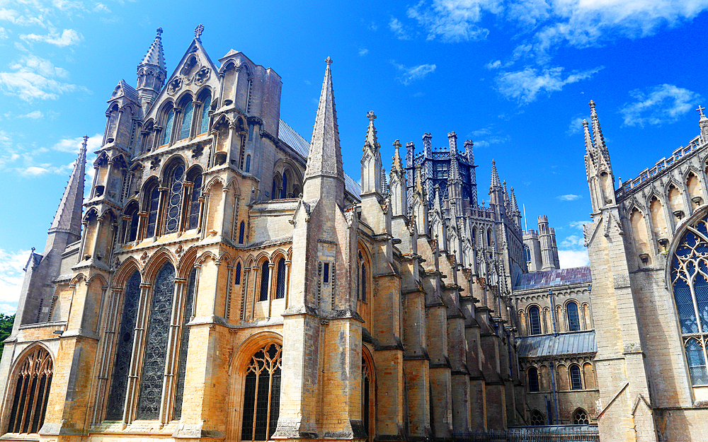 East Front, Ely Cathedral, Ely, Cambridgeshire, England, UK