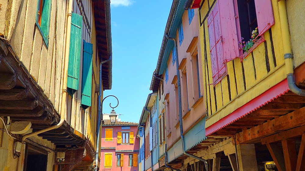 Medieval architecture, Mirepoix, Ariege, France