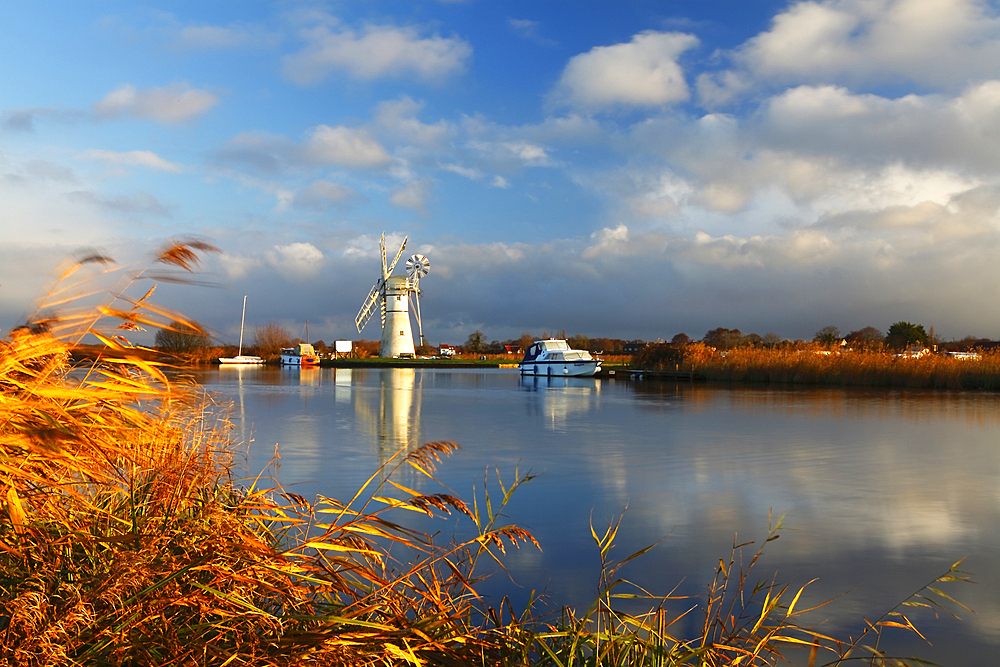 Thurne Mill, Norfolk Broads, Norfolk, England, United Kingdom, Europe