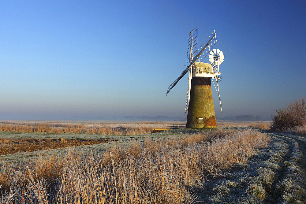 St. Benet's Mill, near Thurne, Norfolk Broads, Norfolk, England, United Kingdom, Europe