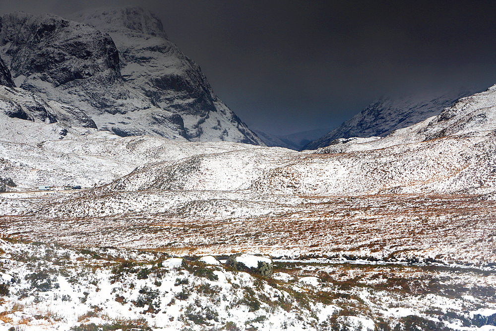 Glencoe in winter, Highland, Scotland, United Kingdom, Europe