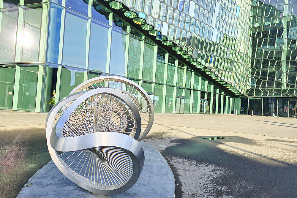 Sculpture, Harpa Concert Hall, Reykjavik, Iceland, Polar Regions