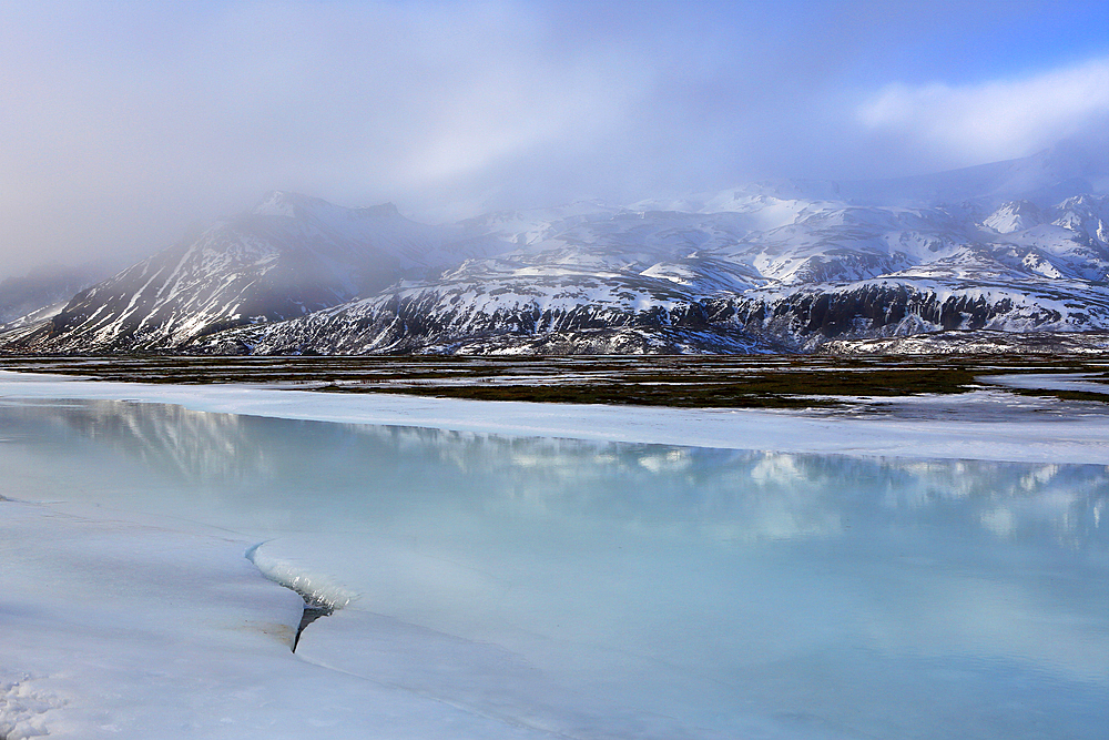 Mountains near Jokulsarlon glacier, southern Iceland, Polar Regions