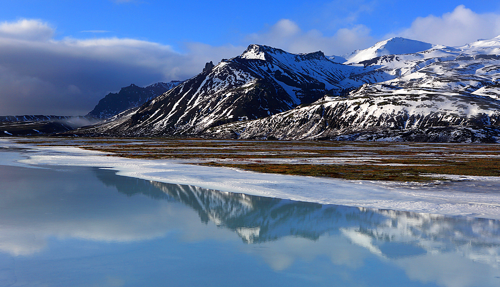 Mountains near Jokulsarlon glacier, southern Iceland, Polar Regions