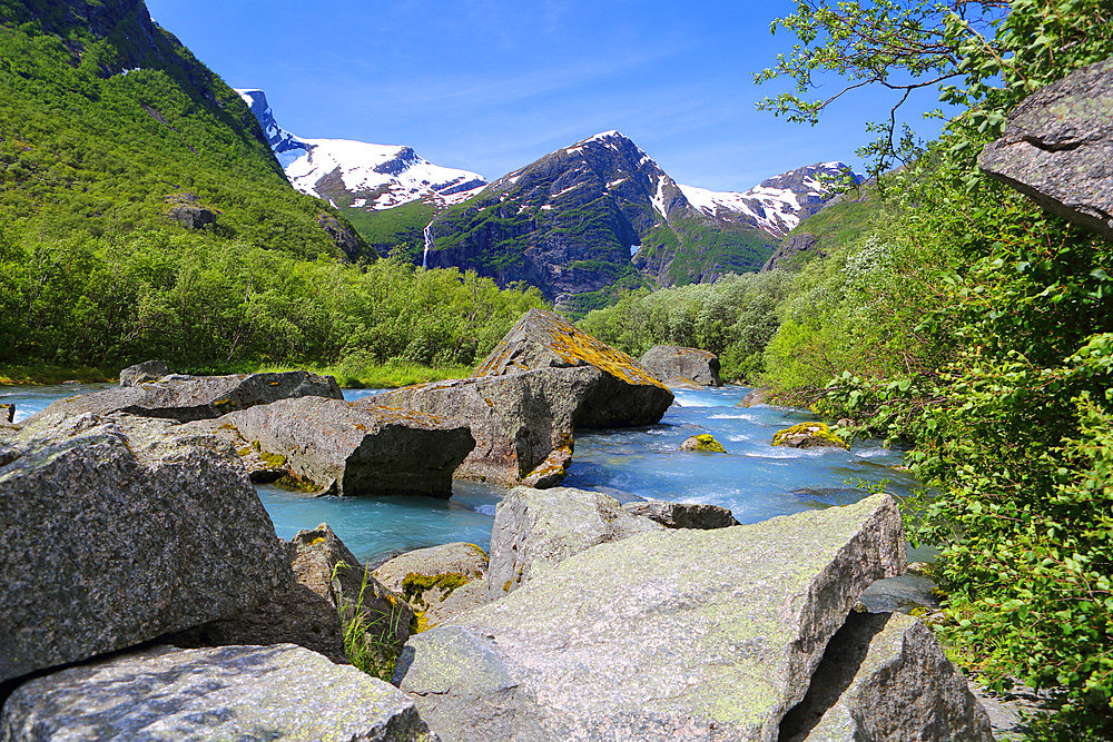 Near Briksdal Glacier, Olden, Vestland, Norway, Scandinavia, Europe