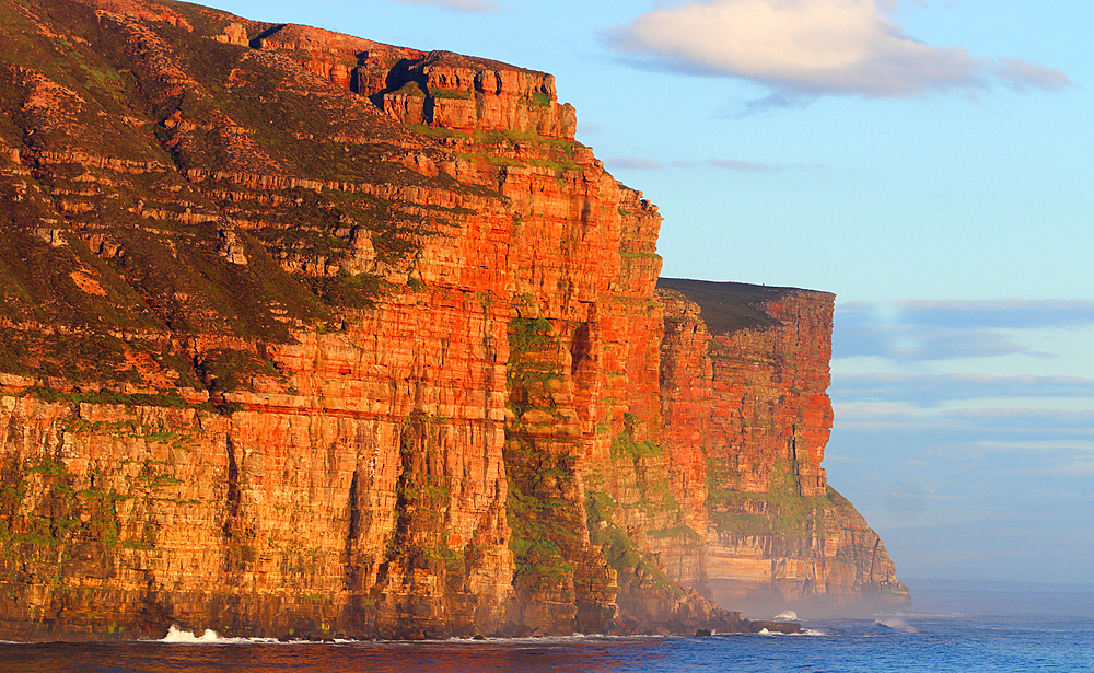 Cliffs at Rackwick Bay, Hoy, Orkney Islands, Scotland, United Kingdom, Europe