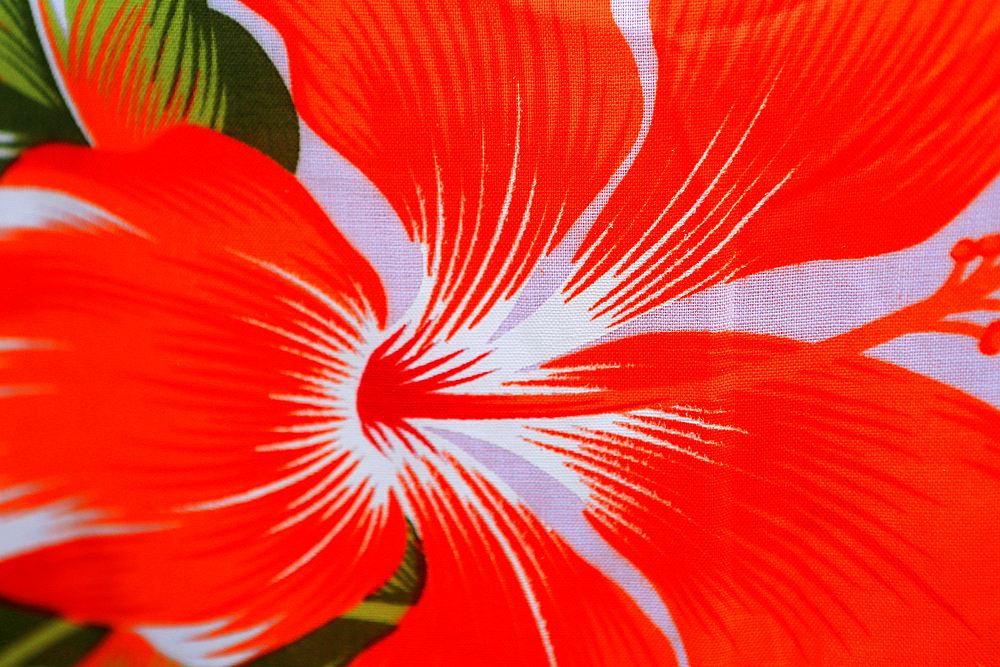 Flower pattern on dress, Tenerife, Canary Islands, Spain, Atlantic, Europe