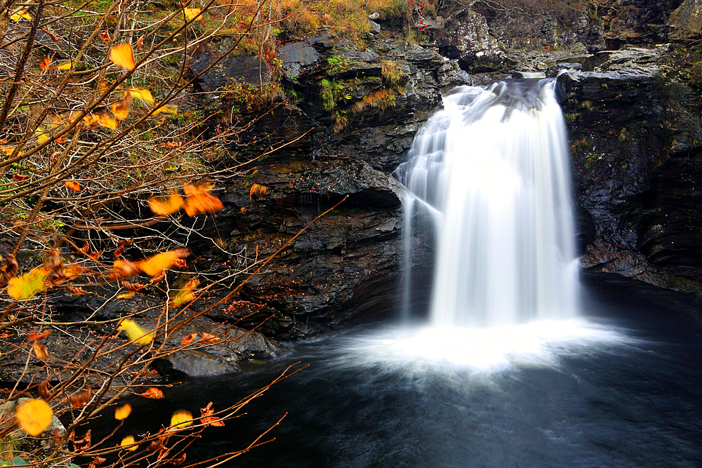 Fossach Falls near Loch Lomond, Scotland, UK