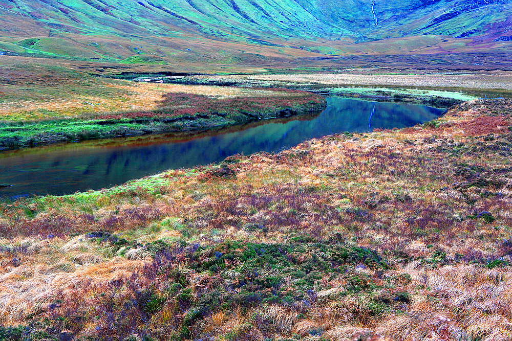 Sutherland landscape in autumn, Highland, Scotland, United Kingdom, Europe