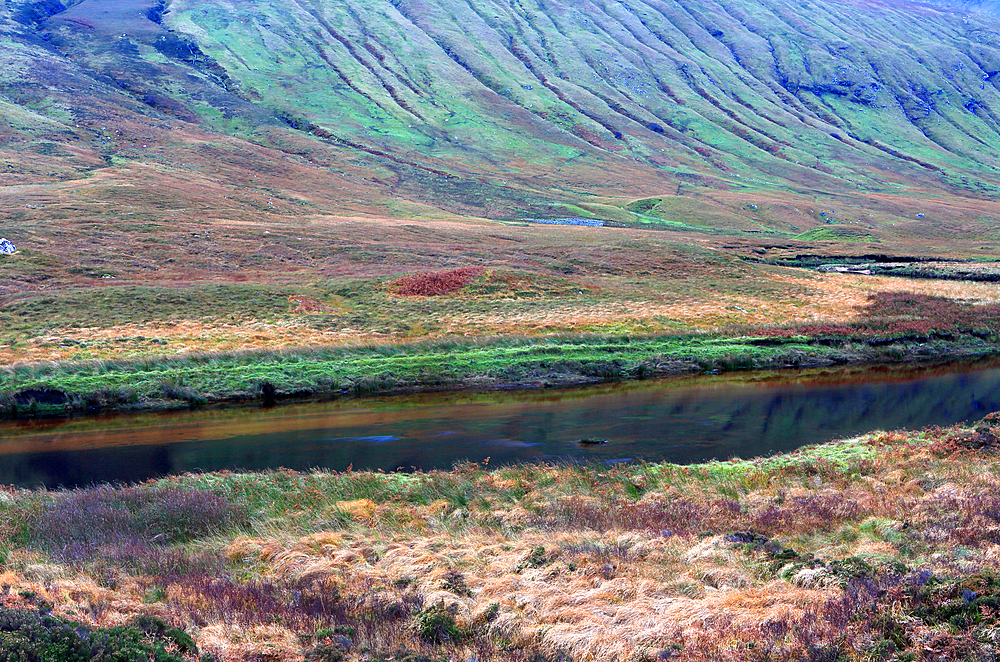 Sutherland landscape in autumn, Highland, Scotland