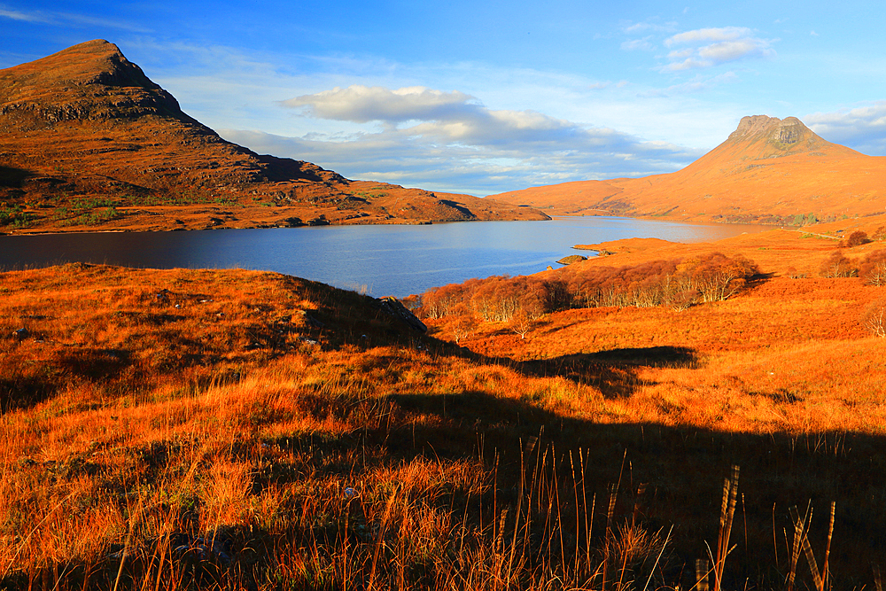 Cul Beag and Stac Polaidh, Assynt, Sutherland, Highlands, Scotland, United Kingdom