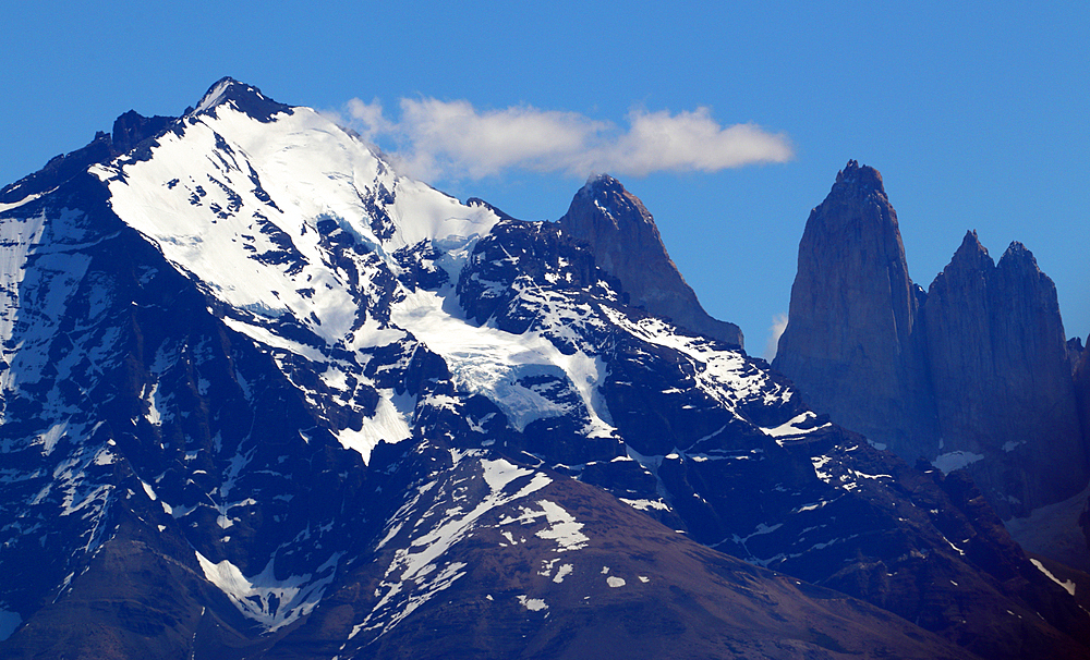 Torres and Cuernos, Torres del Paine National Park, Patagonia, Chile, South America