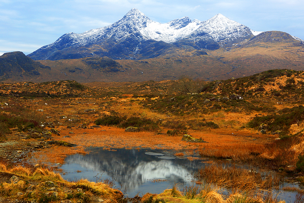 Cullin Hills in winter, Isle of Skye, Scotland, UK