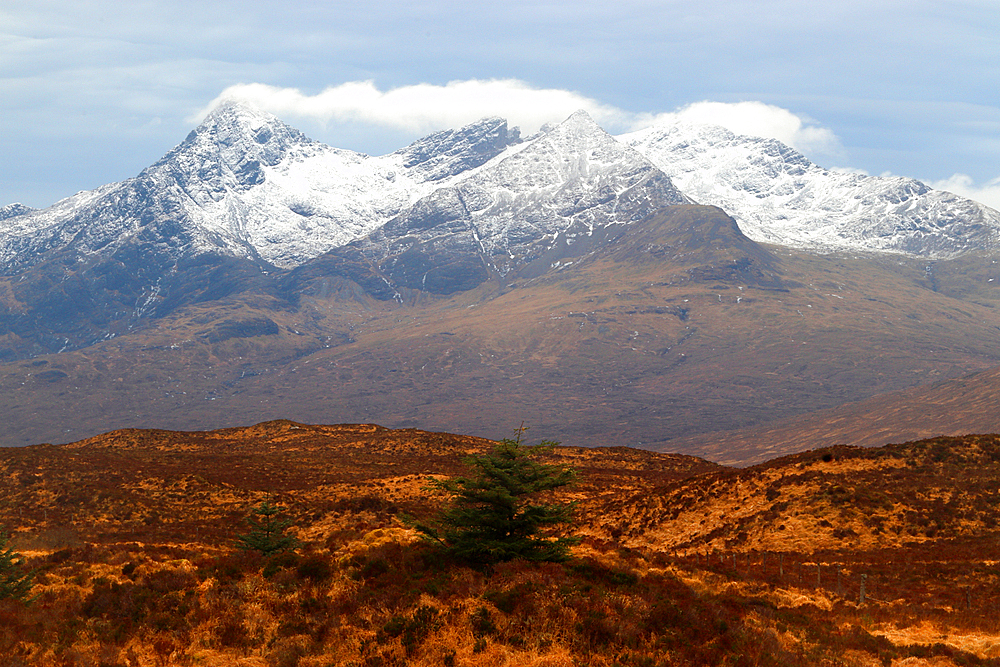 Cullin Hills in winter, Isle of Skye, Scotland, UK