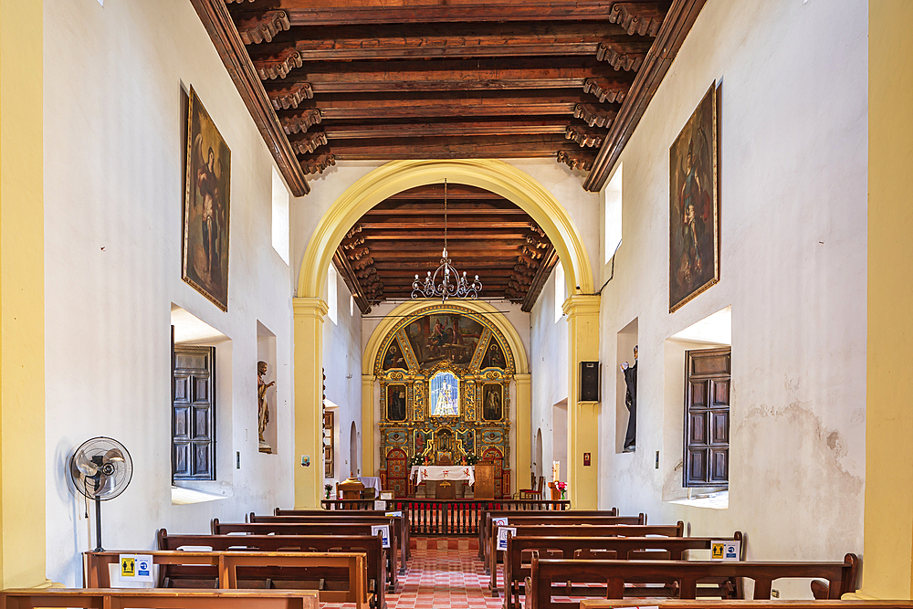 Loreto, Baja California Sur, Mexico. November 17, 2021. The chapel of the historic Loreto Mission.