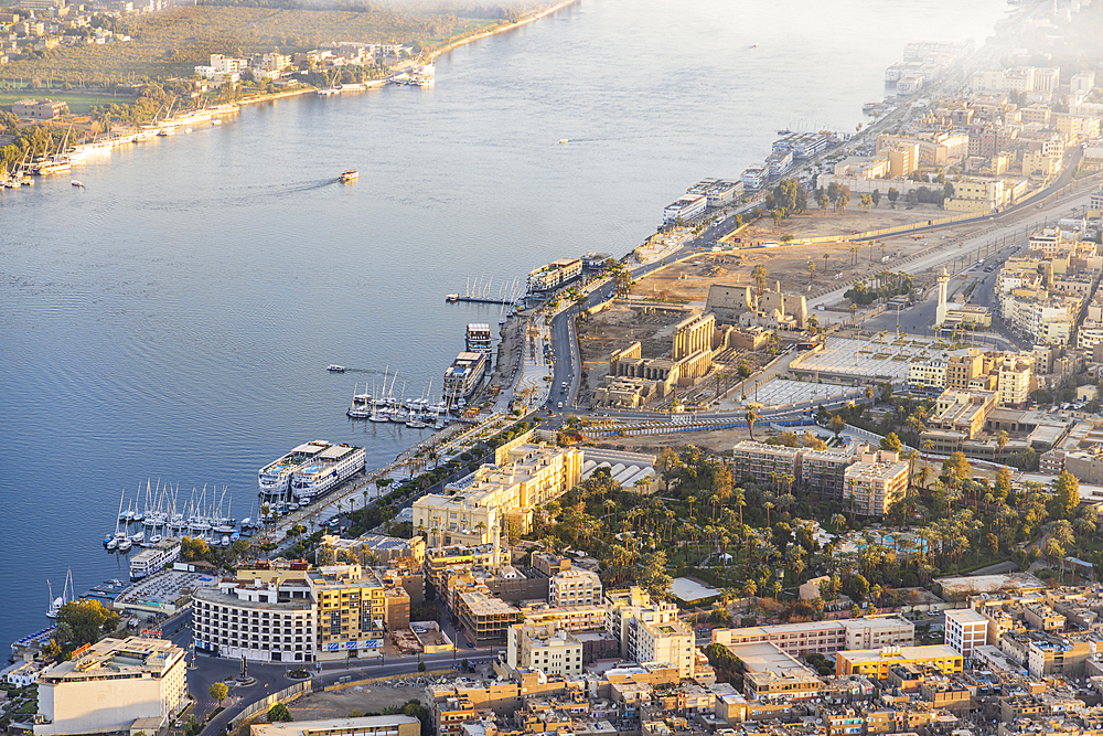 Luxor, Egypt. View from a hot air balloon in Luxor.