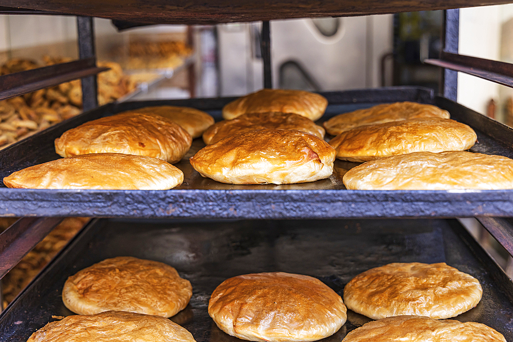 Thebes, Luxor, Egypt. Fresh baked pastries for sale in Luxor.